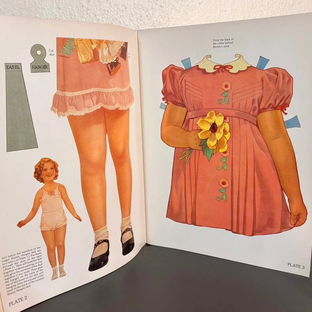 Dover Shirley Temple Paper Dolls Kids OS Multicolor Good Unused Vintage Style